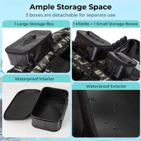 Camouflage Inflatable Fishing Float Tube Portable Fishing Boat with 3 Detachable Storage Boxes