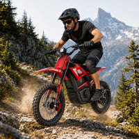 Electric Dirt Bike 3840W 48V 23.4Ah for Adults &Teens Red | 48V 23.4Ah E-Motorcycle, 40 MPH, 53-Mile Range, 200 N·M Torque, Full Hydraulic Brakes & Suspension