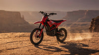 Electric Dirt Bike for Adults &Teens Red | 48V 23.4Ah E-Motorcycle, 40 MPH, 53-Mile Range, 200 N·M Torque, Full Hydraulic Brakes & Suspension — Lifestyle