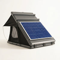 Rooftop Tent Hard Shell,Solar Panel Roof Top Tent Hardshell, Pop up Rooftop Camping for Jeep Truck Car SUV Van Wrangler. — Studio Shot