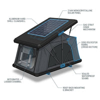 Rooftop Tent Hard Shell,Solar Panel Roof Top Tent Hardshell, Pop up Rooftop Camping for Jeep Truck Car SUV Van Wrangler. — How It Works