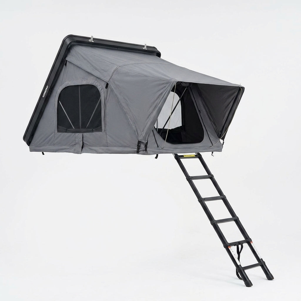 Uimoso Hardshell Rooftop Tent Car Pop-Up Outdoor Camping Travel Tents W/ Ladder — Studio Shot