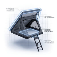 Uimoso Hardshell Rooftop Tent Car Pop-Up Outdoor Camping Travel Tents W/ Ladder — How It Works